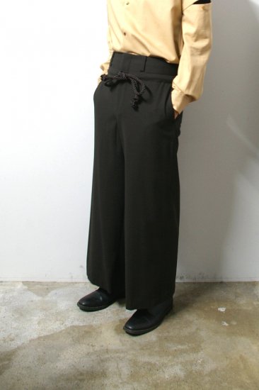 ETHOSENS(エトセンス)/High waist trousers/Dark brown 通販 取り扱い