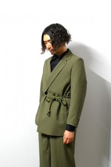 ETHOSENS(エトセンス)/Rope belt jacket/Khaki 通販 取り扱い-CONCRETE