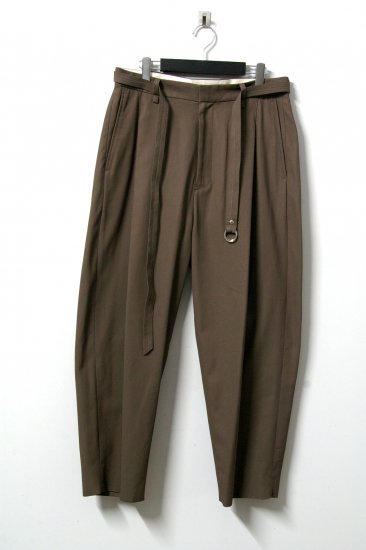 URU(ウル)/1TUCK PANTS/Brown 通販 取り扱い-CONCRETE RIVER