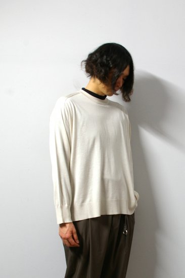 URU(ウル)/CREW NECK L/S KNIT/L.Beige 通販 取り扱い-CONCRETE RIVER