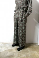 ETHOSENS(エトセンス)/Rope pattern wide trousers/Green