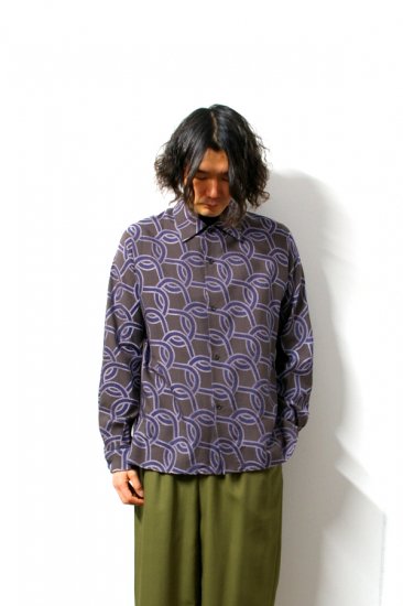 ETHOSENS(エトセンス)/Rope pattern shirt/Blue 通販 取り扱い ...