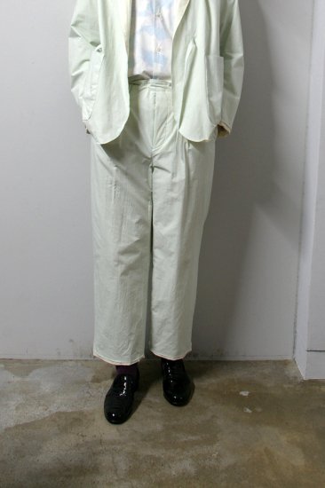 URU(ウル)/1TUCK PANTS/L.Mint 通販 取り扱い-CONCRETE RIVER