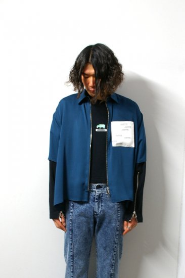 LIBERUM(リベルム)/ZIP UP FLARE SHIRT/D.Green 通販 取り扱い