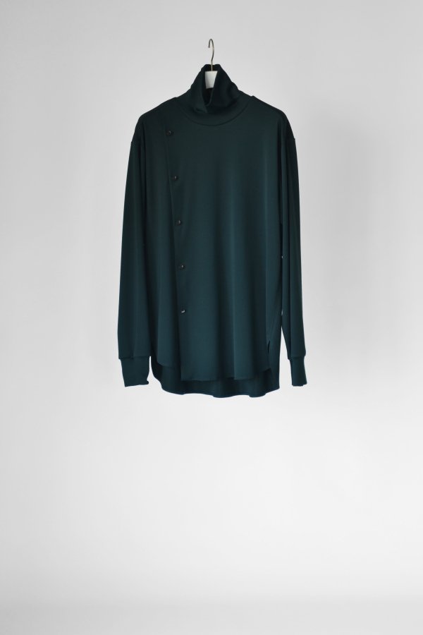 ETHOSENS(エトセンス)/High neck shirt/Green　通販 取り扱い-CONCRETE RIVER