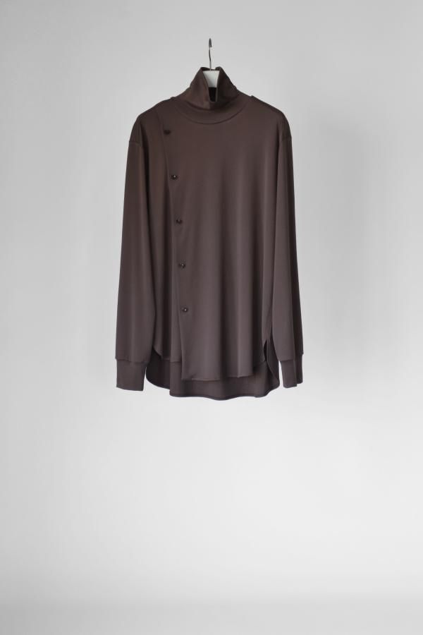 ETHOSENS(エトセンス)/High neck shirt/Brown 通販 取り扱い-CONCRETE 