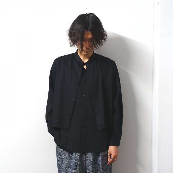 ETHOSENS(エトセンス)/Layer shirt/Black 通販 取り扱い-CONCRETE RIVER
