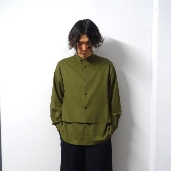 ETHOSENS(エトセンス)/Layer shirt/Khaki 通販 取り扱い-CONCRETE RIVER