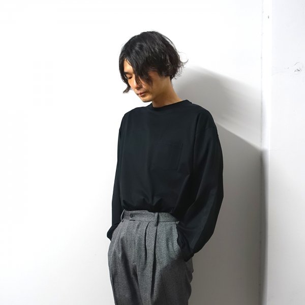 stein(シュタイン)/OVERSIZED LONG SLEEVE POCKET TEE/Black 通販