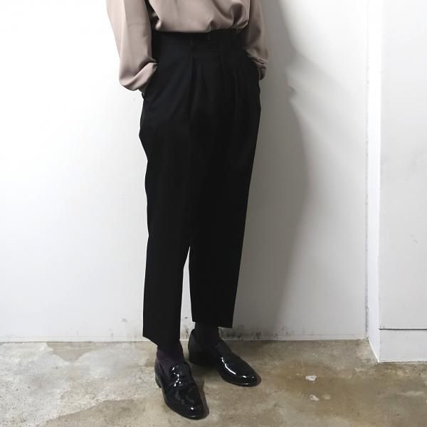 widetapestein wide tapered trousers  BLACK