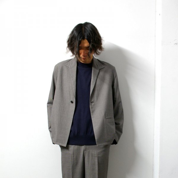 URU(ウル)/1BUTTON SHIRTS JACKET/B.Gray 通販 取り扱い-CONCRETE RIVER