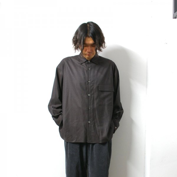 <img class='new_mark_img1' src='https://img.shop-pro.jp/img/new/icons13.gif' style='border:none;display:inline;margin:0px;padding:0px;width:auto;' />stein(奿)/OVERSIZED DOWN PAT SHIRT/Dark brown