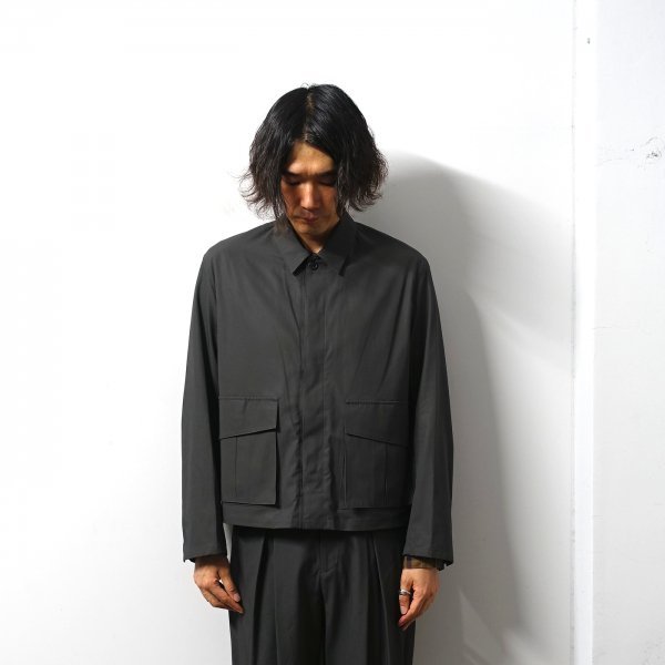 URU(ウル)/FLY FRONT BLOUSON/Charcoal 通販 取り扱い-CONCRETE RIVER