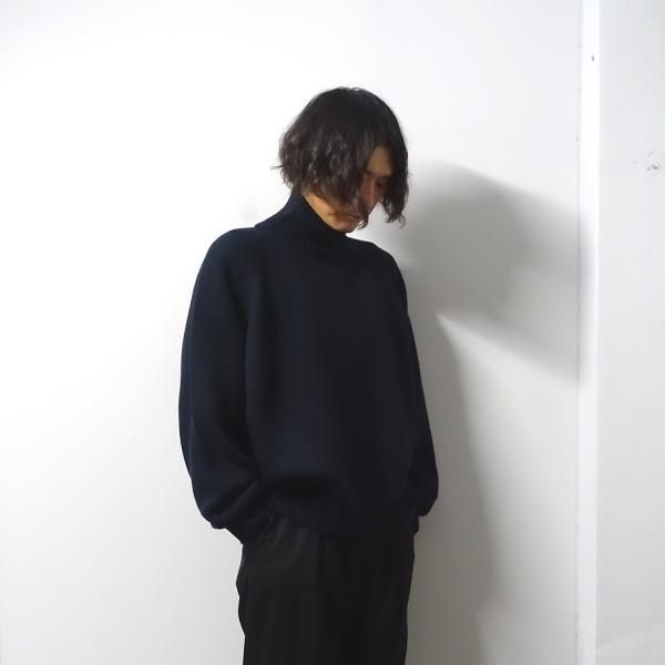 stein(シュタイン)/EX FINE LAMBS LOOSE HIGH NECK KNIT LS/MD.Blue