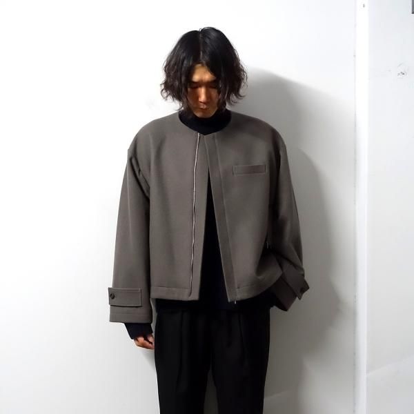 stein NO COLLAR BELTED JACKET