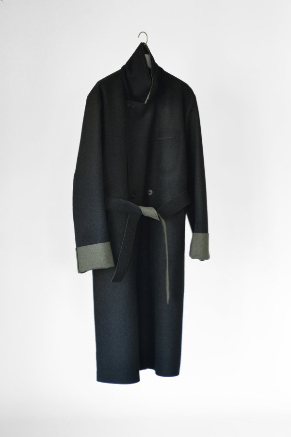 ETHOSENS(エトセンス)/Two-tone cut off coat/Black 通販 取り扱い