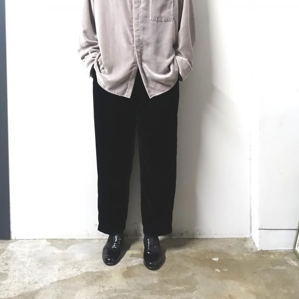 stein(シュタイン)/VELVET WIDE TROUSERS/Black 通販 取り扱い