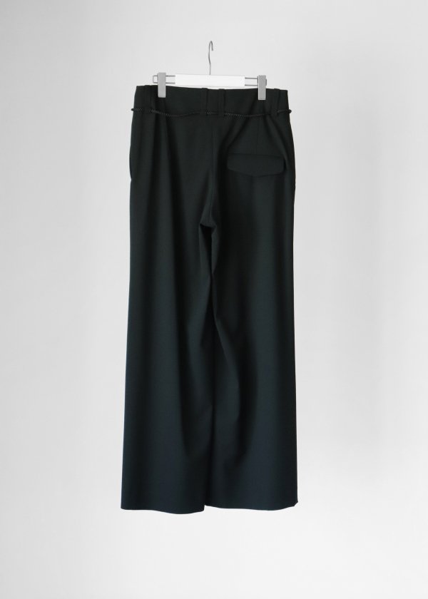 ETHOSENS(エトセンス)/Wide harem slacks/Black green 通販 取り扱い ...