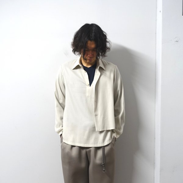 ETHOSENS(エトセンス)/Pullover layer shirt/Greige