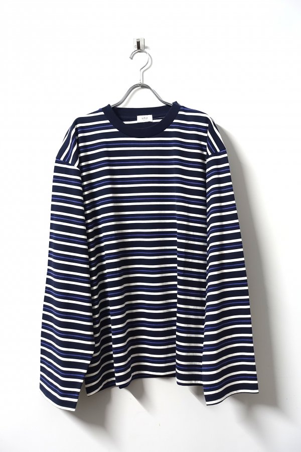 URU 21SS CREW NECK L/S BORDER TEE - Tシャツ/カットソー(七分/長袖)