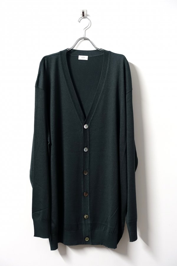 22AW URU TOKYO Knit cardigan D.Green - カーディガン