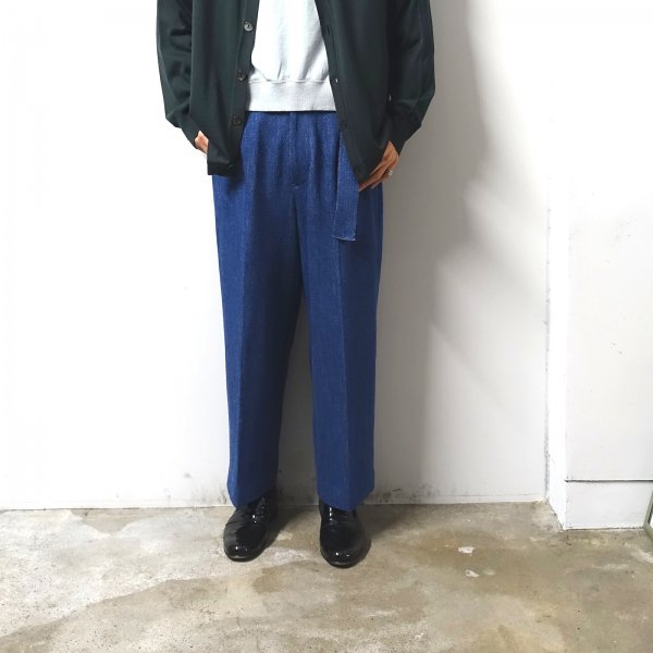 URU(ウル)/BELTED PANTS/Indigo 通販 取り扱い-CONCRETE RIVER