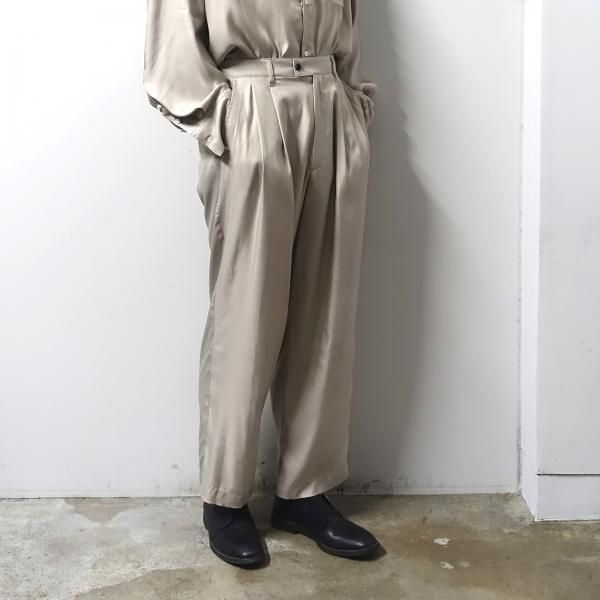 stein 21ss cupro wide trousers - スラックス