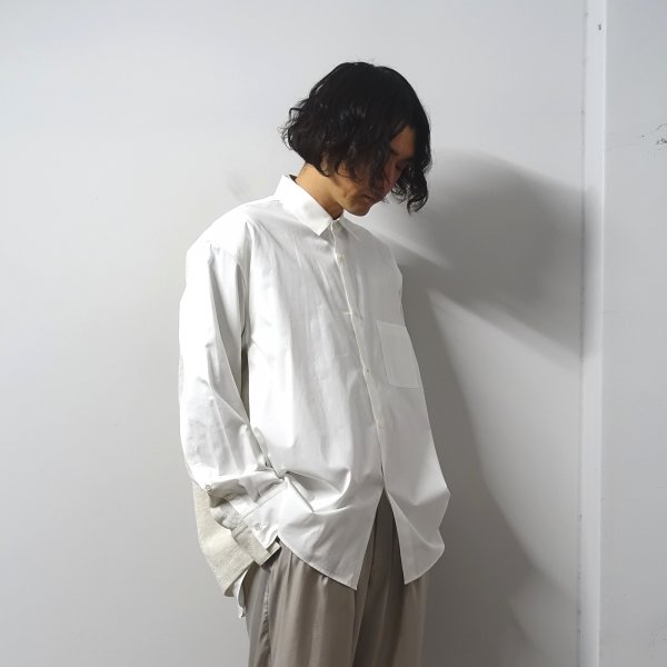STUDIOS定価41000円Oversized knit combination shirt