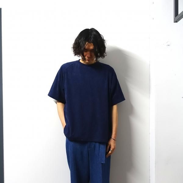 URU()/CREW NECK S/S TEE/Navy