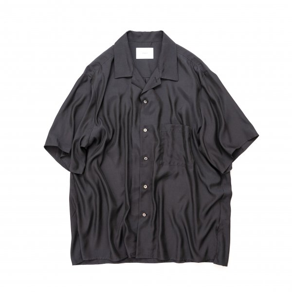 通販低価 stein cupro open collar ss shirt BLACK S シャツ