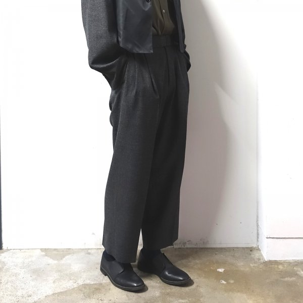 stein(シュタイン)/BELTED WIDE STRAIGHT TROUSERS/Charcoal 通販