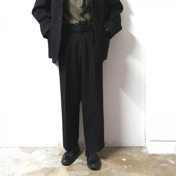 stein22AW  Belted Wide Straight Trousersワイドパンツ