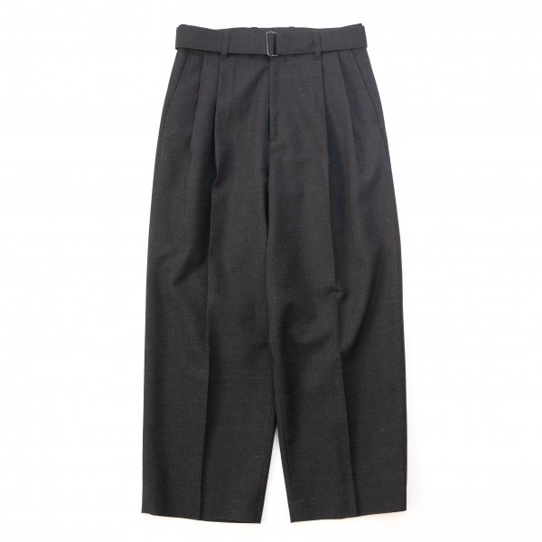 stein 21aw BELTED WIDE STRAIGHT TROUSERS - スラックス