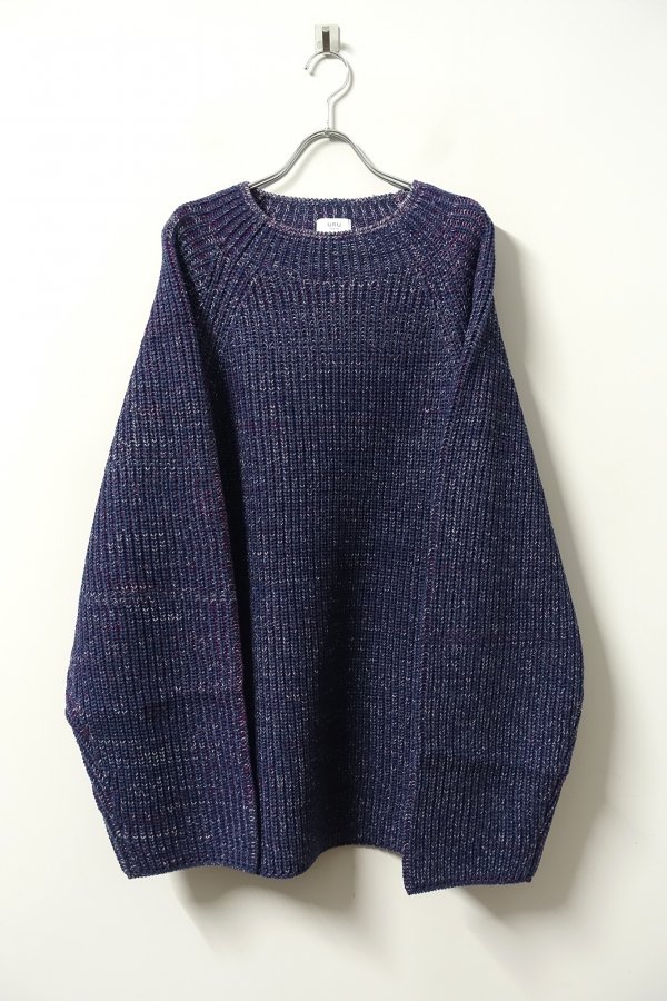 URU(ウル)/OVER KNIT/Navy 通販 取り扱い-CONCRETE RIVER
