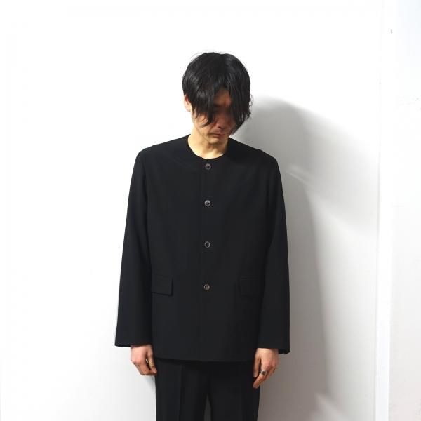 URU(ウル)/NO COLLAR JACKET/Black 通販 取り扱い-CONCRETE RIVER