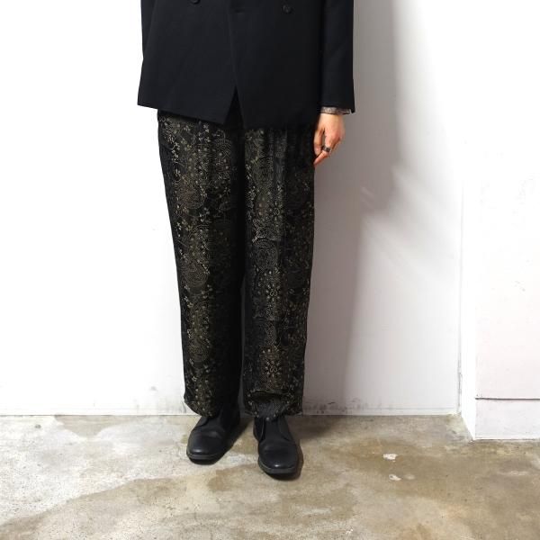 ETHOSENS(エトセンス)/Jaquard pants/Black × Beige 通販 取り扱い ...