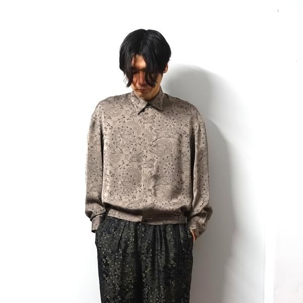 ETHOSENS(エトセンス)/Volume jaquard shirt/Beige × Black 通販 ...