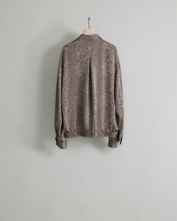ETHOSENS(エトセンス)/Volume jaquard shirt/Beige × Black 通販