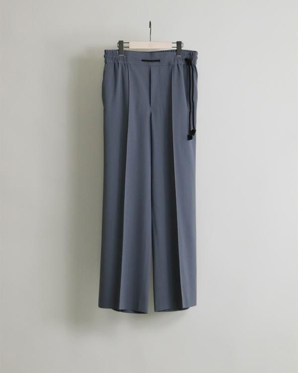 ETHOSENS(エトセンス)/Georgette pin tuck pants/Blue gray 通販 