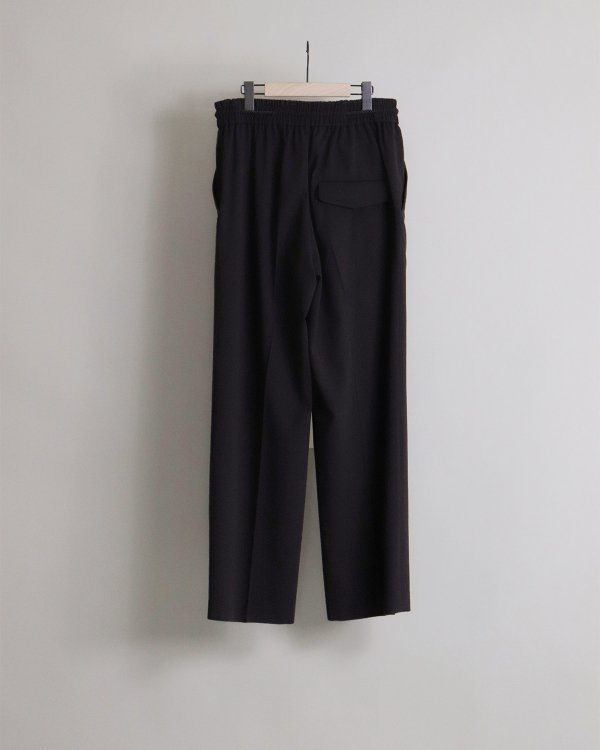 ETHOSENS(エトセンス)/Georgette pin tuck pants/Iron black 通販 取り扱い-CONCRETE RIVER