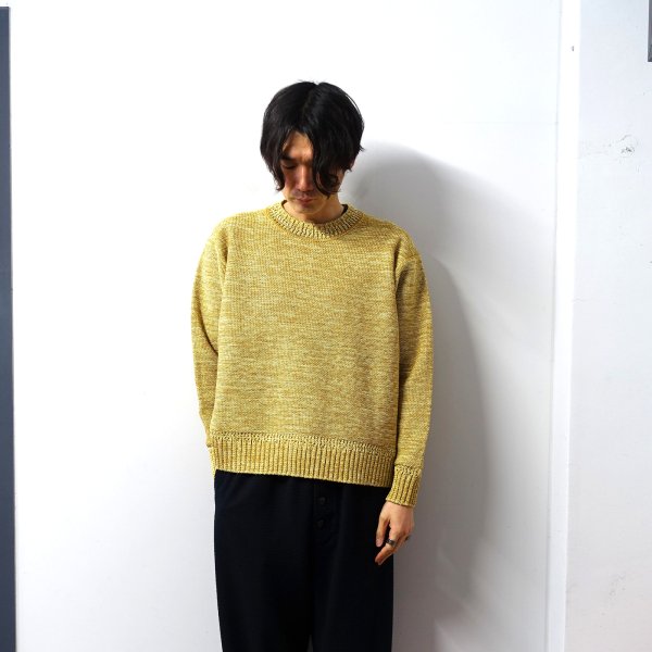 URU(ウル)/CREW NECK KNIT/Yellow 通販 取り扱い-CONCRETE RIVER