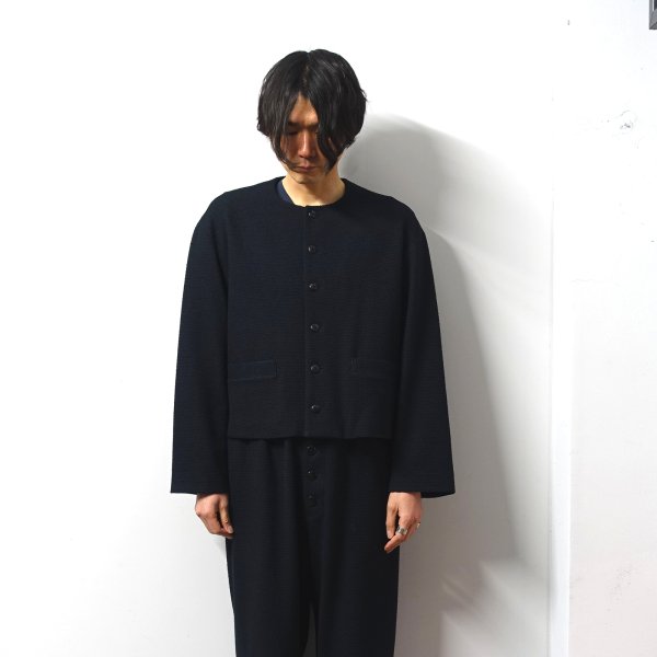 <img class='new_mark_img1' src='https://img.shop-pro.jp/img/new/icons16.gif' style='border:none;display:inline;margin:0px;padding:0px;width:auto;' />URU(ウル)/NO COLLAR JACKET/D.Navy