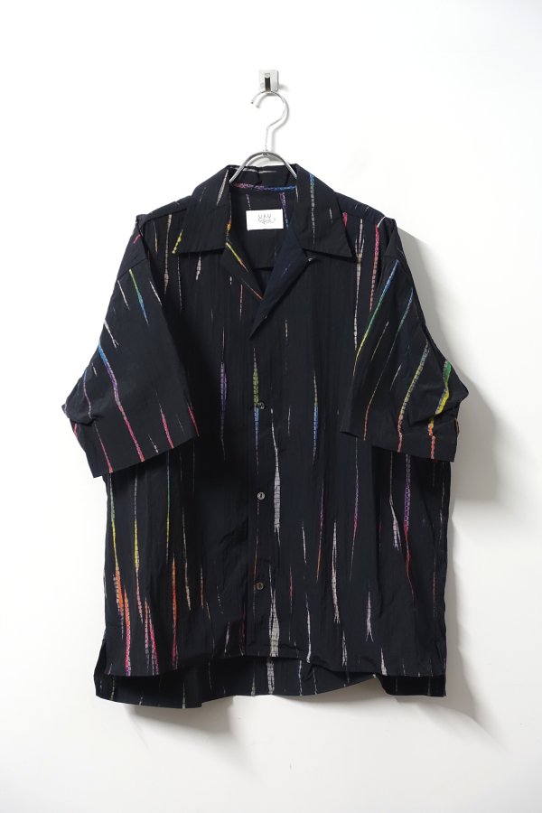 URU(ウル)/OPEN COLLAR SHORT SLEEVE SHIRTS TYPE B/Black 通販