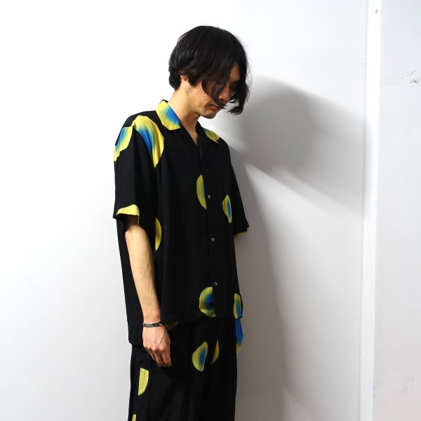 URU(ウル)/OPEN COLLAR SHORT SLEEVE SHIRTS TYPE A/Black 通販