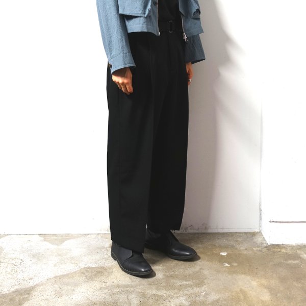 stein Belted Wide Straight Trousersわたり34 - スラックス