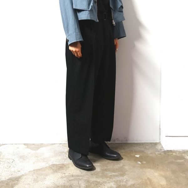 stein(シュタイン)/BELTED WIDE STRAIGHT TROUSERS/Black 通販 