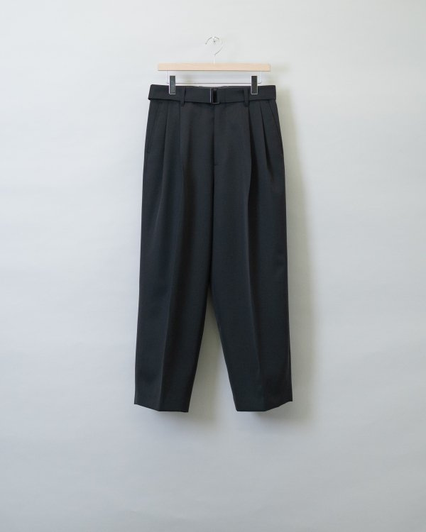 stein(シュタイン)/BELTED WIDE STRAIGHT TROUSERS/Black 通販 