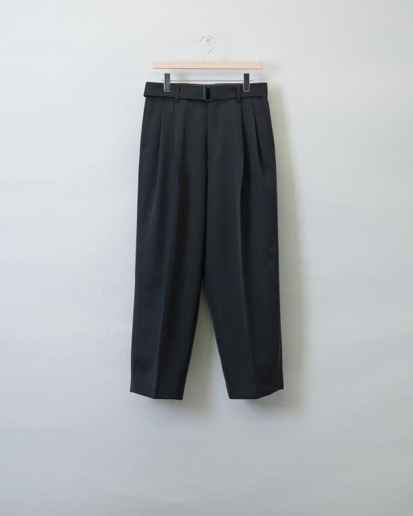 stein(シュタイン)/BELTED WIDE STRAIGHT TROUSERS/Black 通販