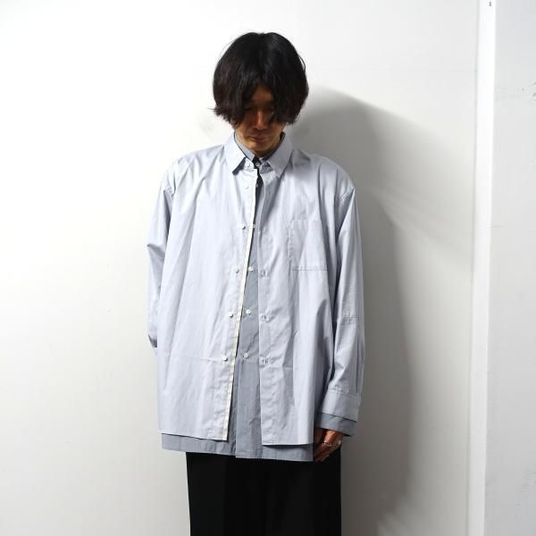 メンズ【stein】OVERSIZED LAYERED SHIRT