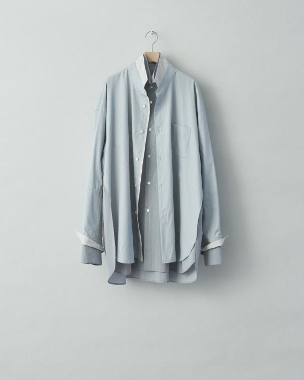 stein(シュタイン)/OVERSIZED LAYERED SHIRT/LB.Grey × Blue 通販 取り扱い-CONCRETE RIVER